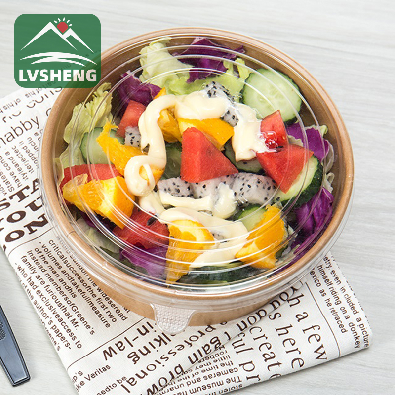 Saladom met deksel voor verse salades