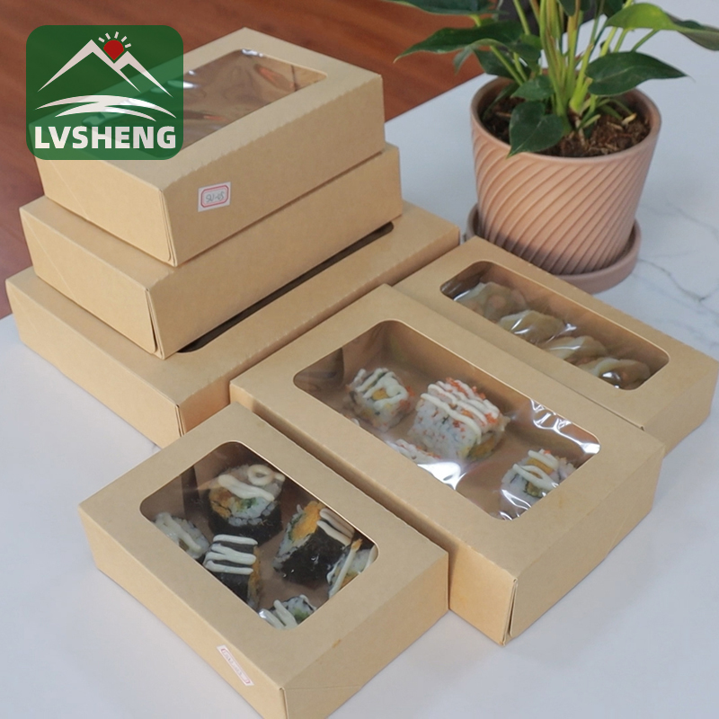 Nieuwe producten van Xiamen Lvsheng Factory -Sushi Togo Box met Clear Window